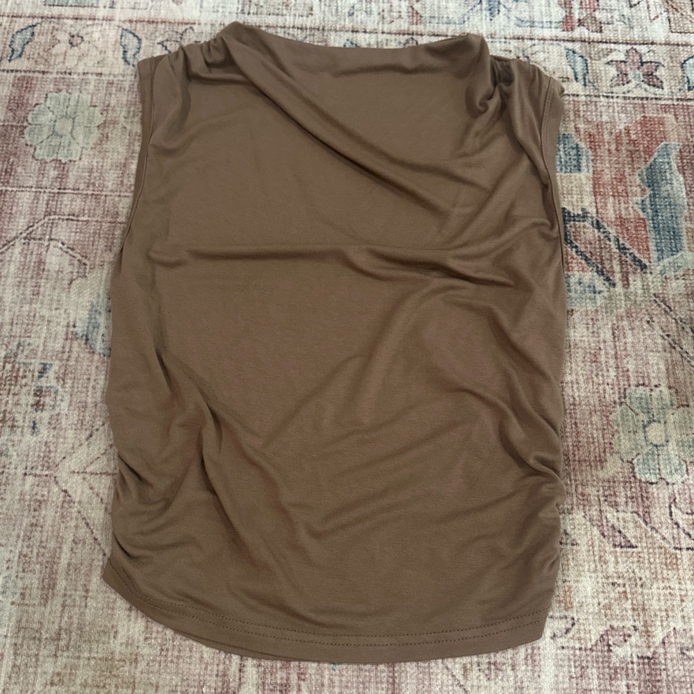 Sleeveless Brown Top
